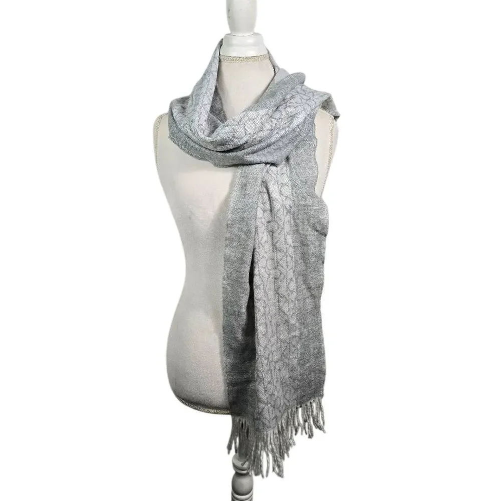 Calvin Klein Light Gray Textured Scarf